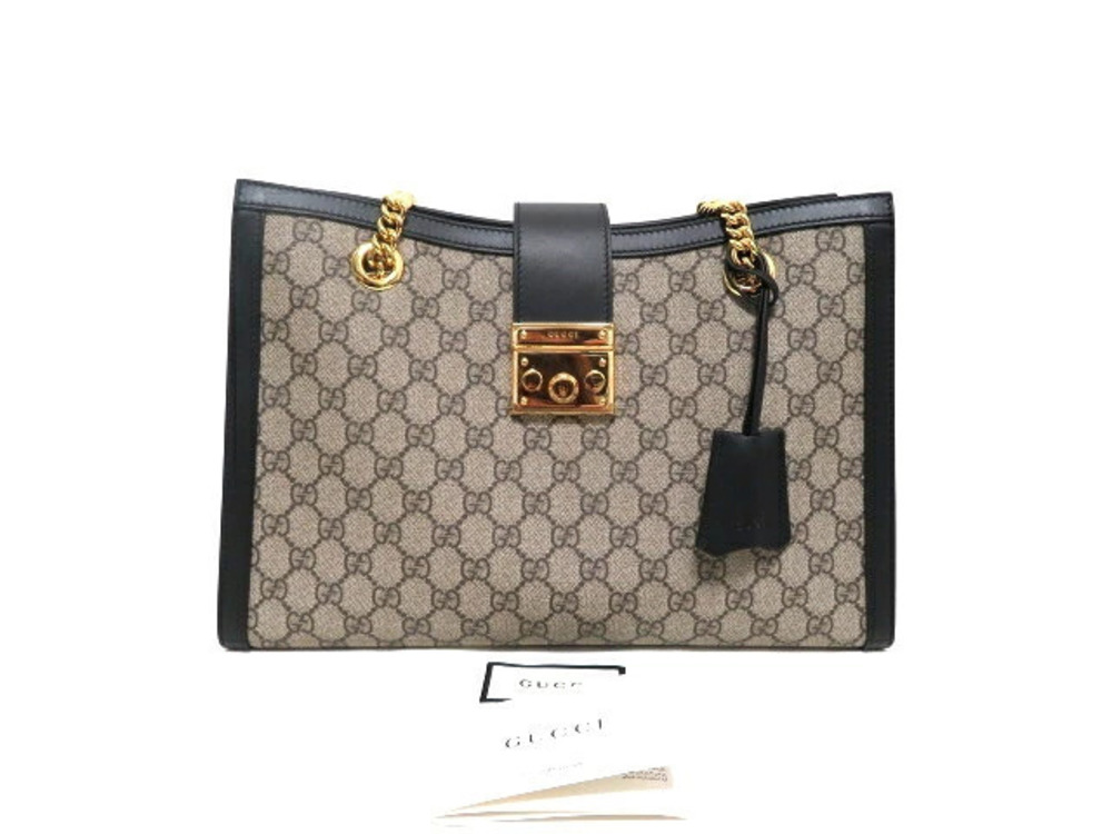 Gucci Chain Shoulder Bag Beige Cream EBONYNERO